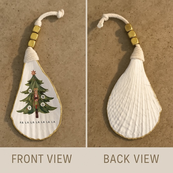Coastal Pen Shell Ornament – Christmas Tree Design - Picture 1 of 2